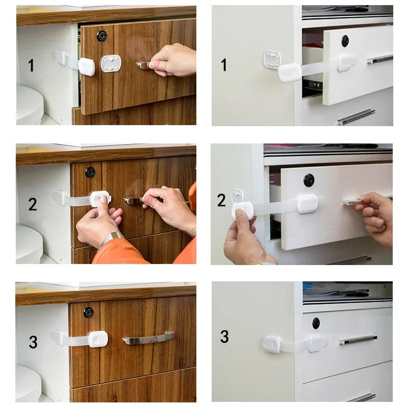 Child Safety Strap Locks with Adjustable Latches - PAMU8