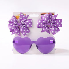 Dot Hairpins & Heart glasses