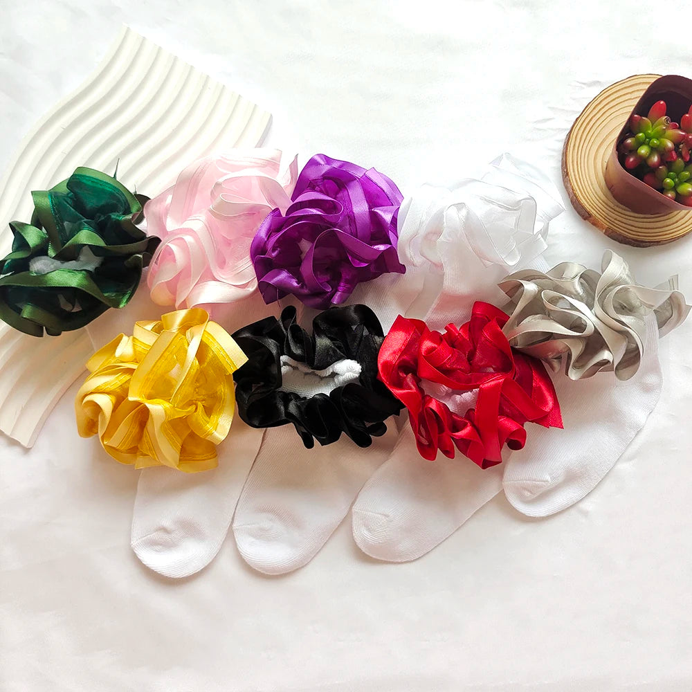 Kids Lace Ruffles Girls Short Socks