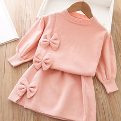 Sweater and Skirt School Set
