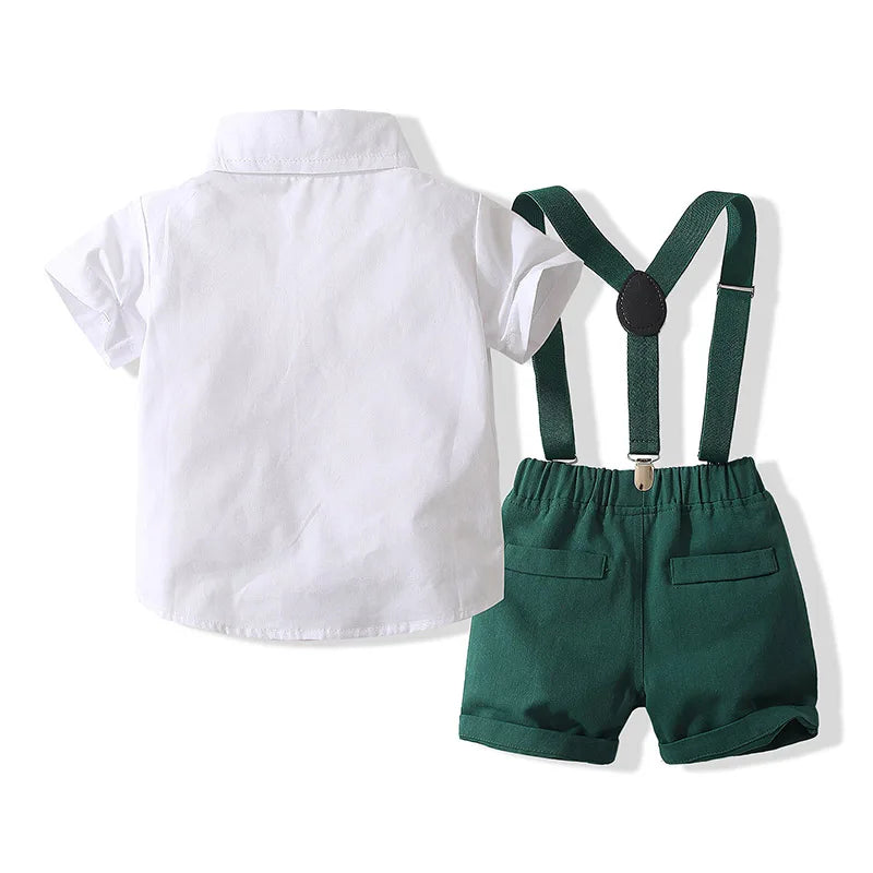 2Pcs Short Sleeve Shirt Shorts Set