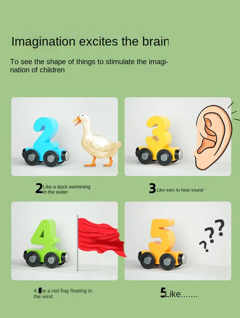 Magnetic Digital Train Children's Educational Toys - PAMU8