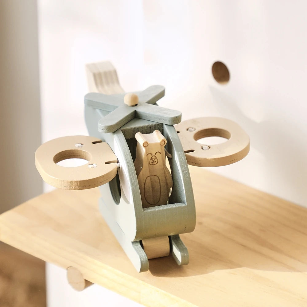 Wooden Plane Helicopter Toys