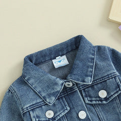 Casual Embroidered Kids Coat