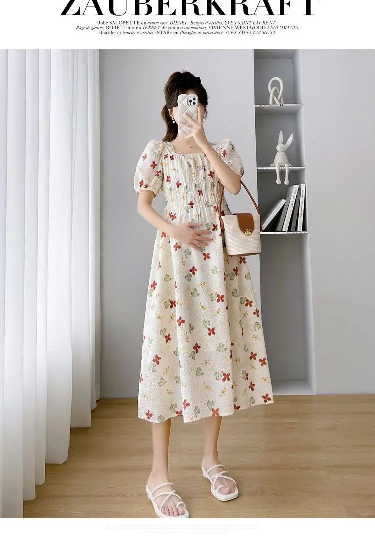 Vintage Patchwork Pregnancy Dress
