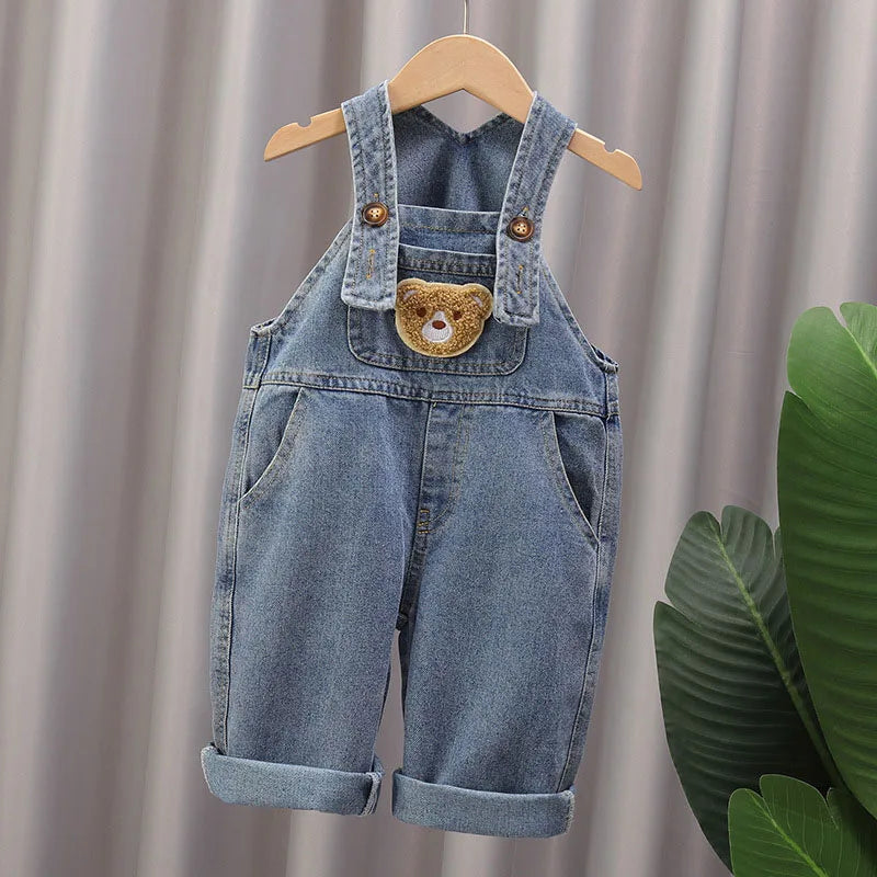 Cute Bear Denim Casual Pants