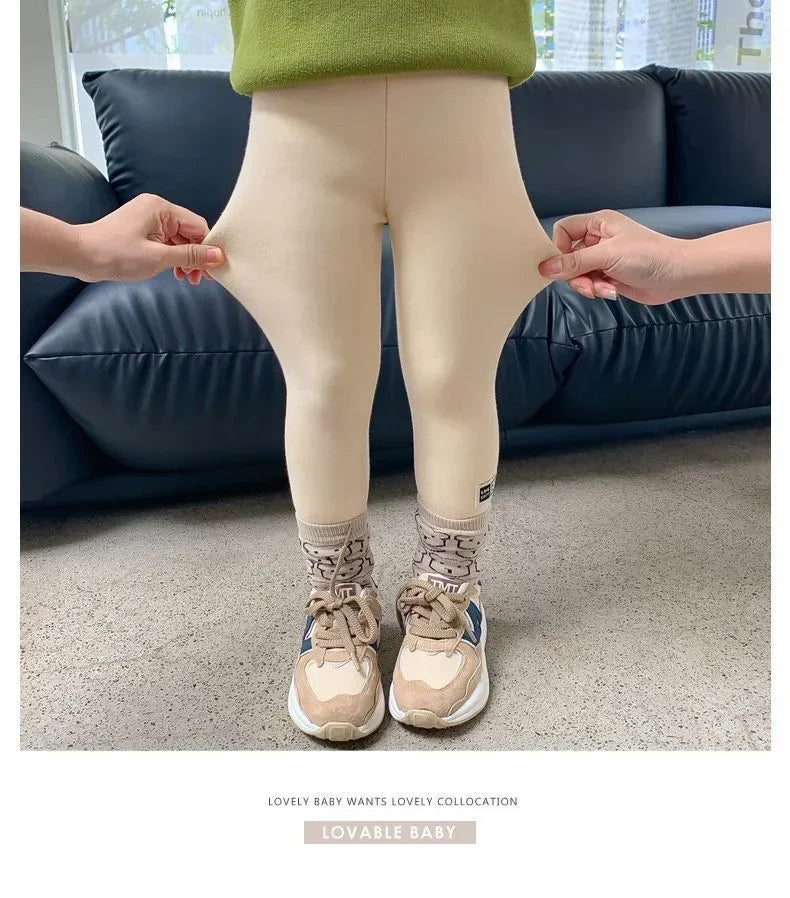 Girls Winter Fleece Warm Leggings