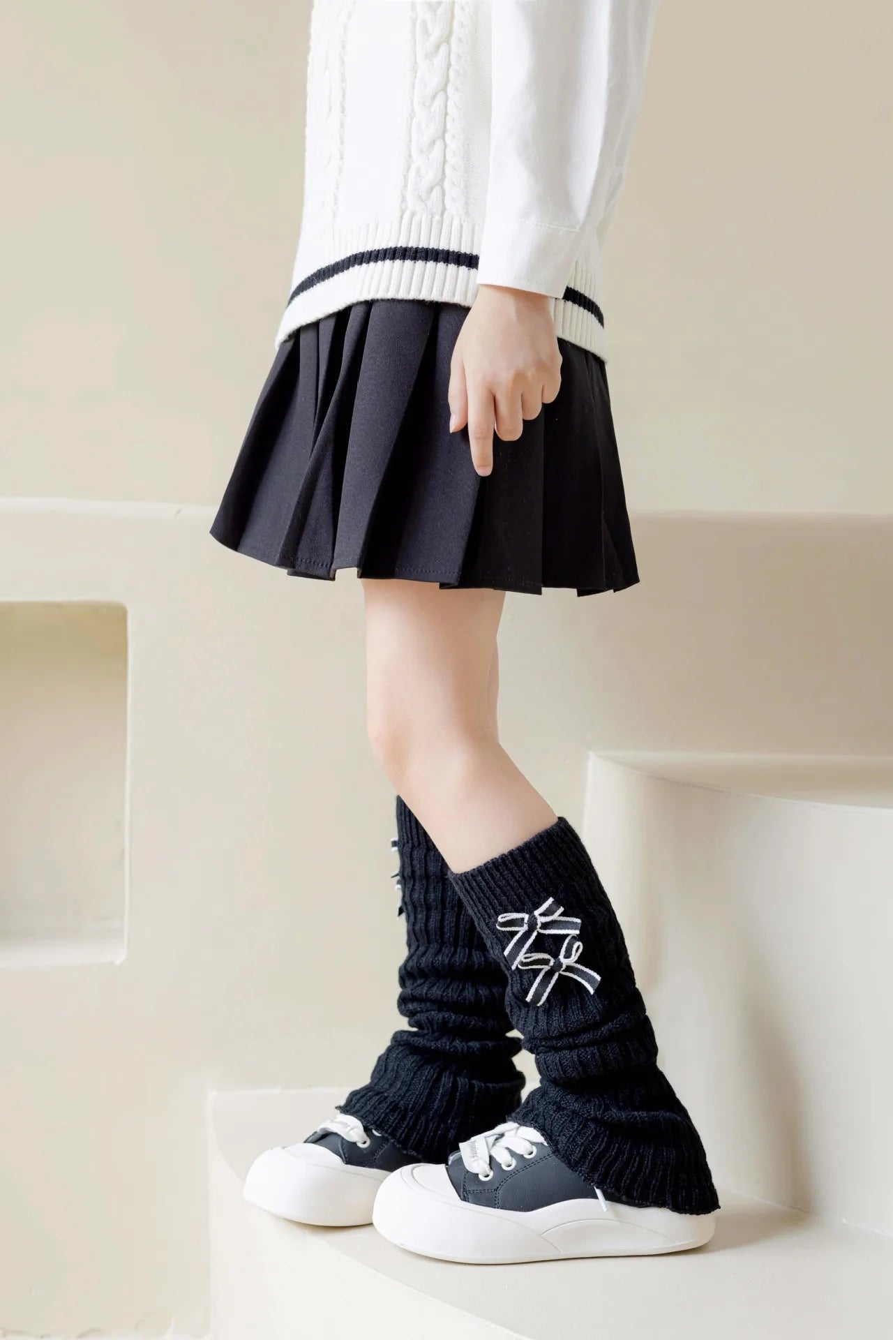 Soft Cotton Leg Warmers Knee Socks - PAMU8