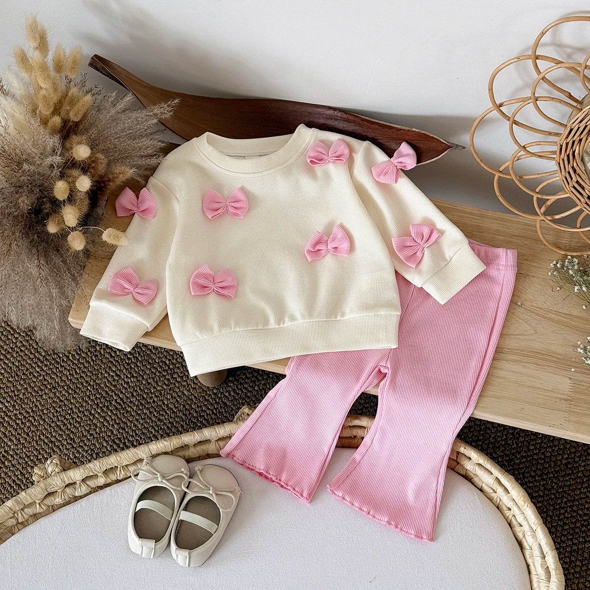Girls Embroidery Top+Pants