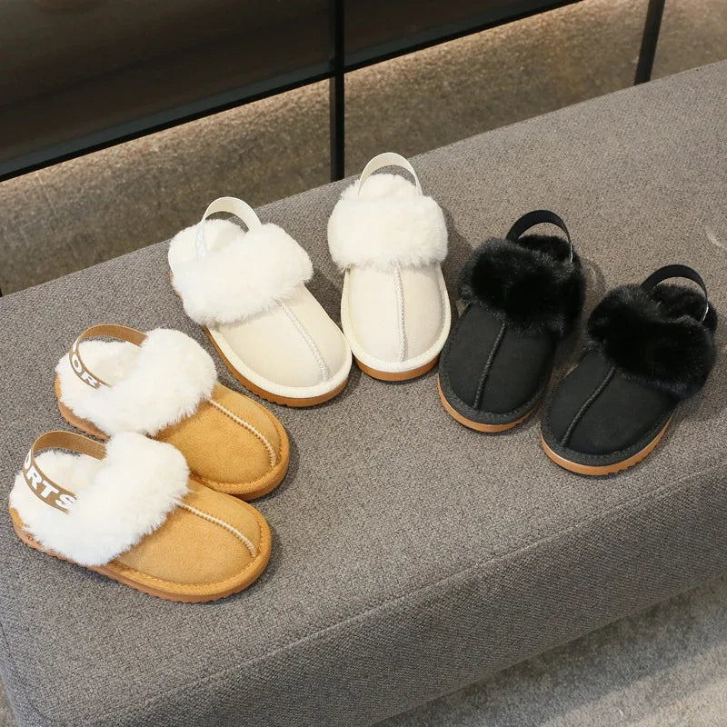 Kids Toes Wrapped Plush Slippers
