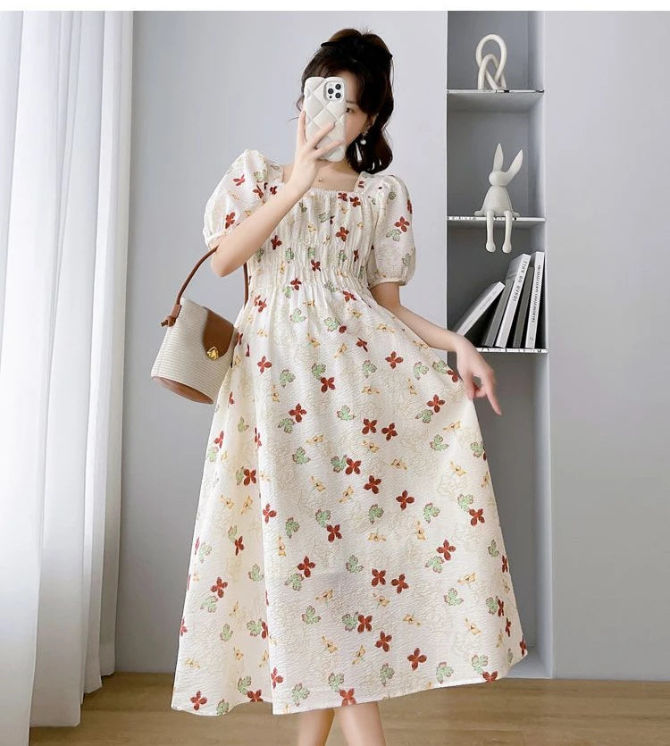 Vintage Patchwork Pregnancy Dress