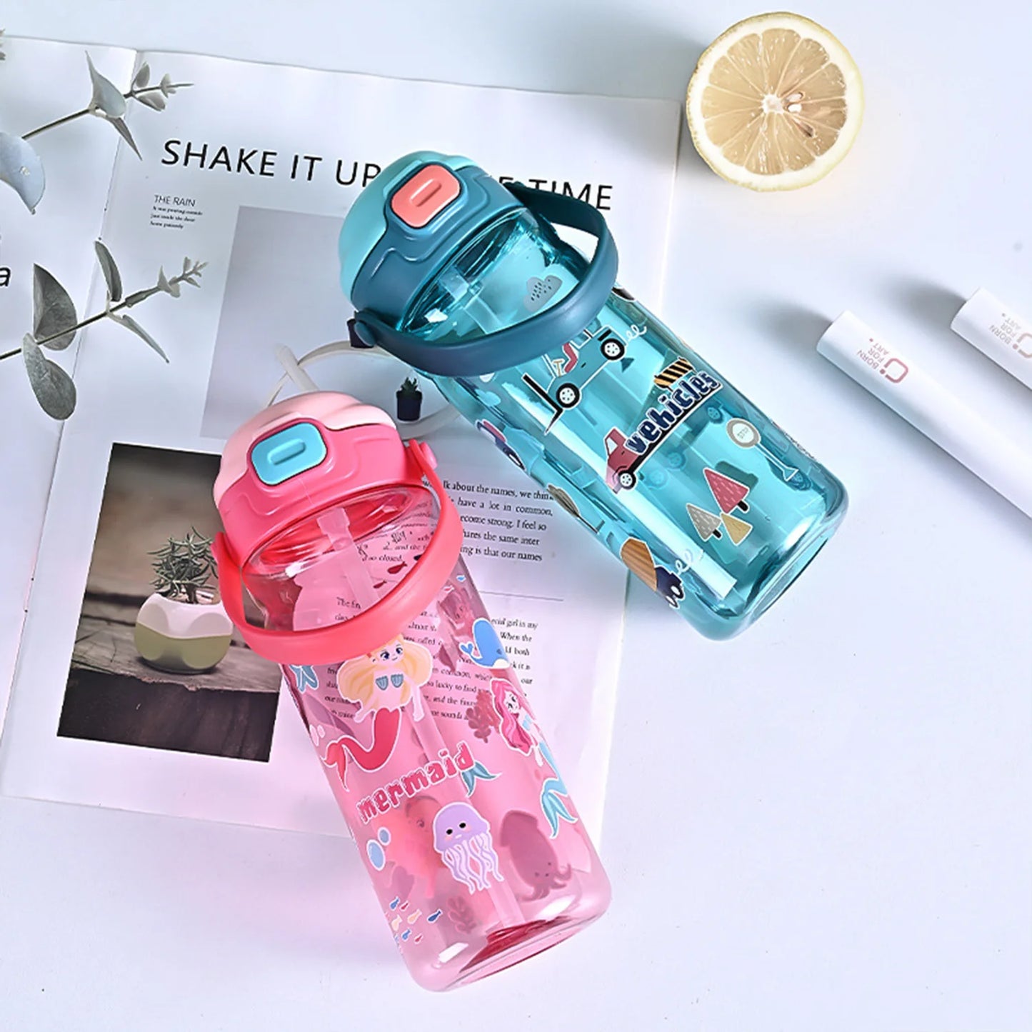 Children's Water bottle with straw