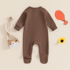 Newborn Football Romper, Long-Sleeve Baby Jumpsuit