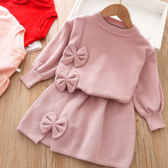 Sweater and Skirt School Set