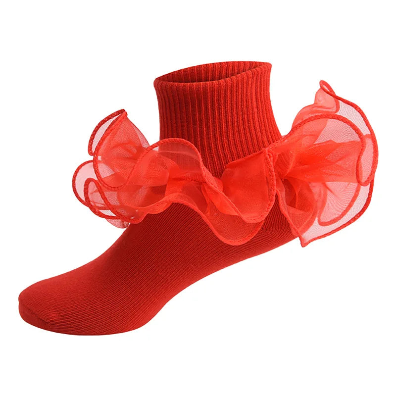 Baby Lace Ruffles Girls Ankle Socks