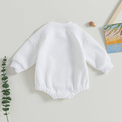 Baby Boys' Letter Embroidery Bodysuit, Fall Sweatshirt
