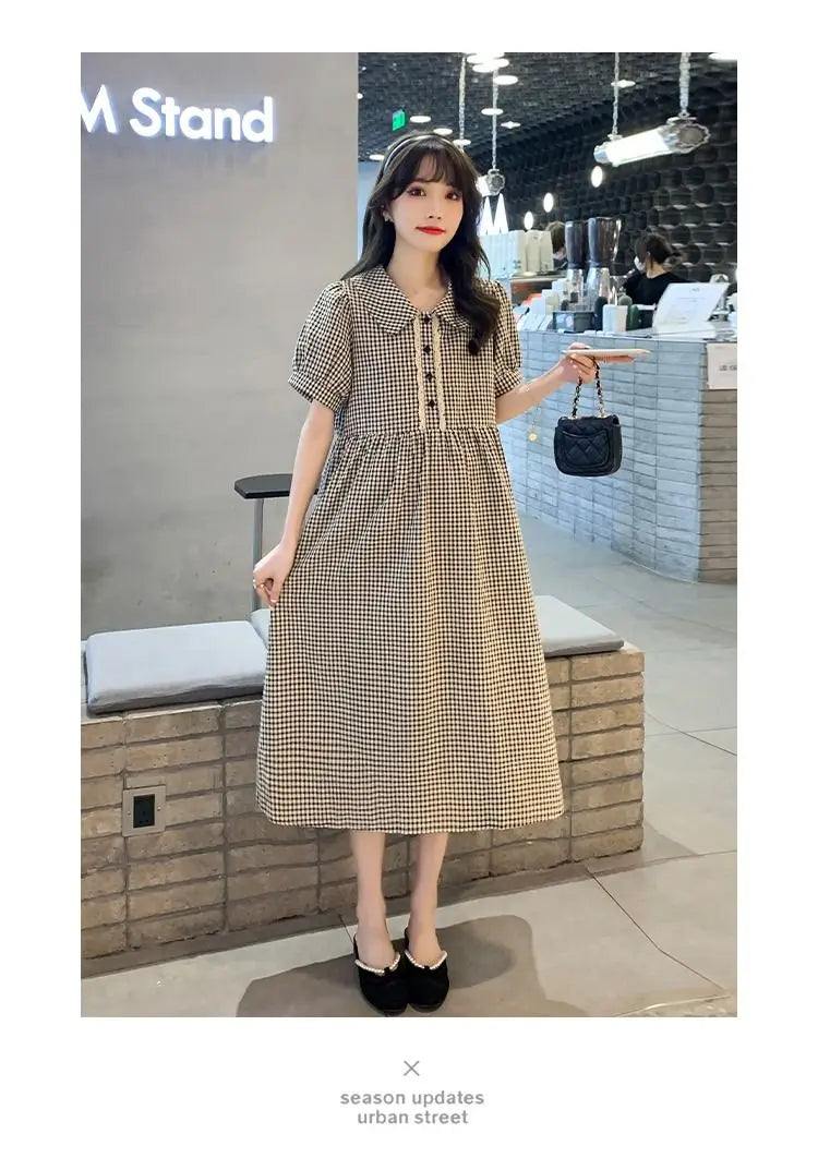 New Maternity Plaid Dresses