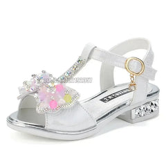 Girls' Bow Dress Sandals, Flat Summer Party Shoes