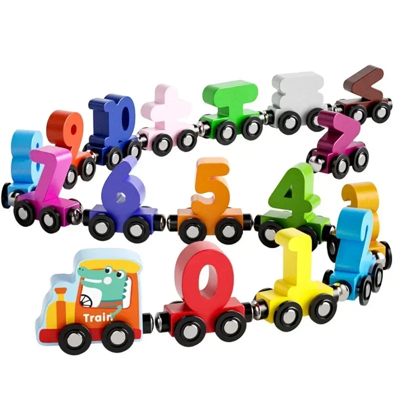 Magnetic Digital Train Children's Educational Toys - PAMU8
