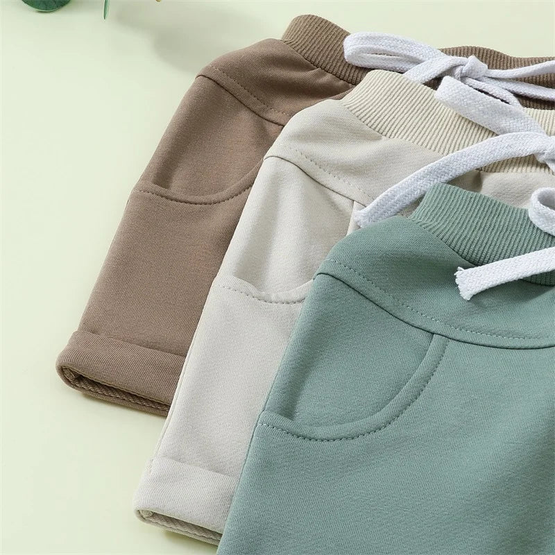 Casual Solid Baby Kids Shorts Pants