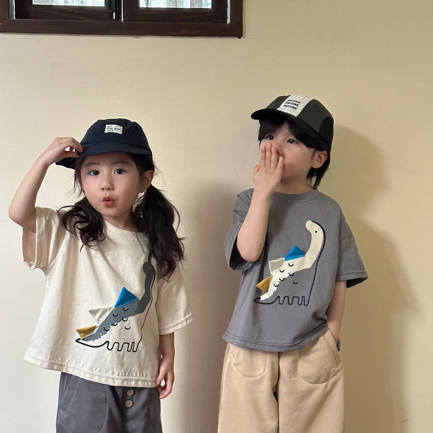 Dinosaur Half Sleeve Shirt - PAMU8