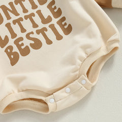 Baby Raglan Sleeve Letter-Print Long-Sleeve Romper
