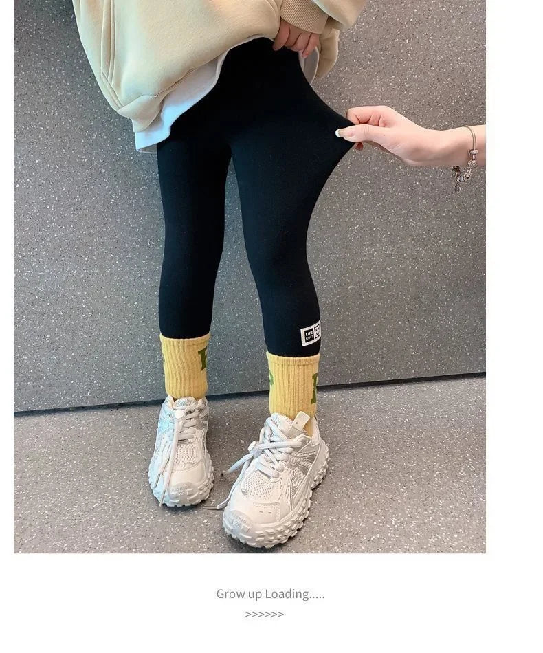 Girls Winter Fleece Warm Leggings