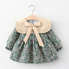 Long Sleeve Printed Princess Dress