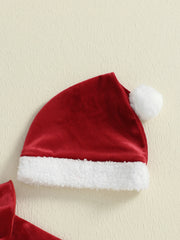 Plush Patchwork Christmas Jumpsuit