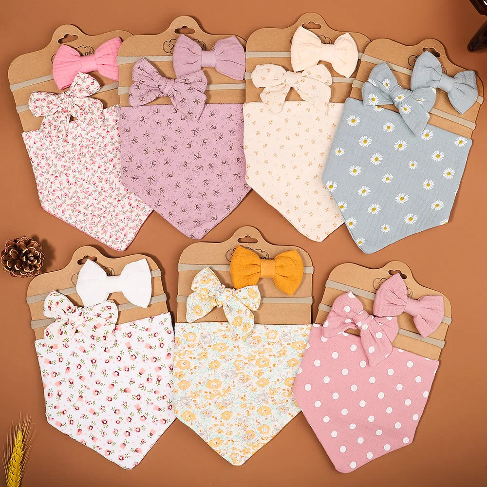 3Pcs BabyBibs with Bow