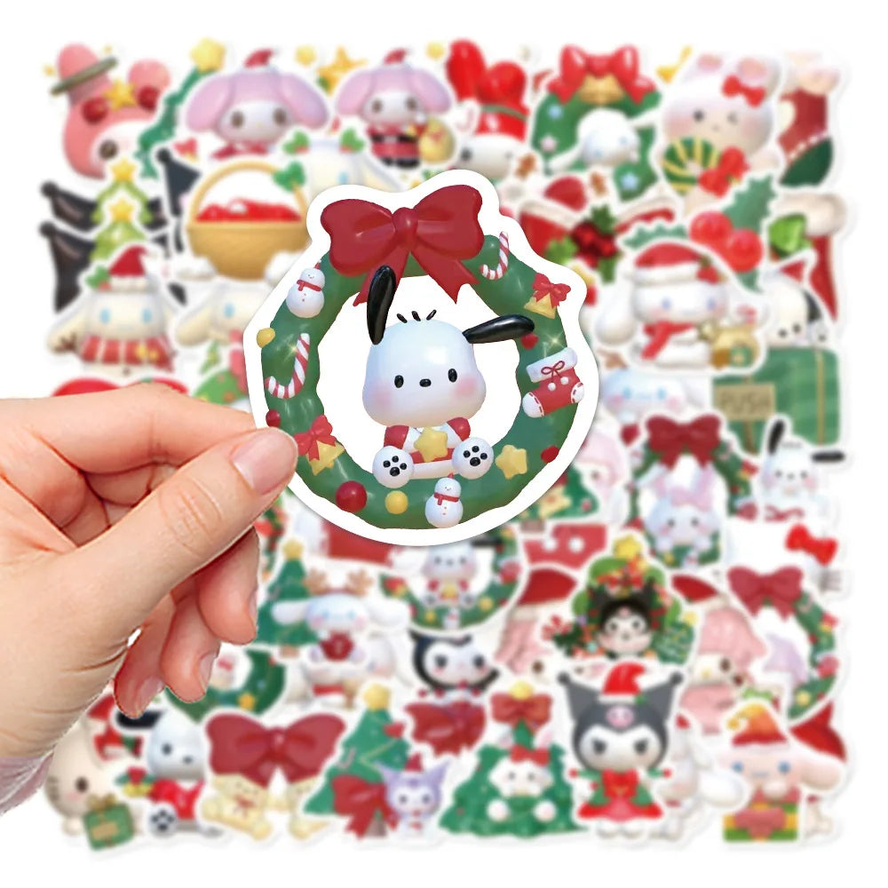 62Pcs Christmas Stickers