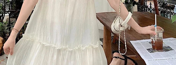 Necklace Petal Sleeve Maternity Dress