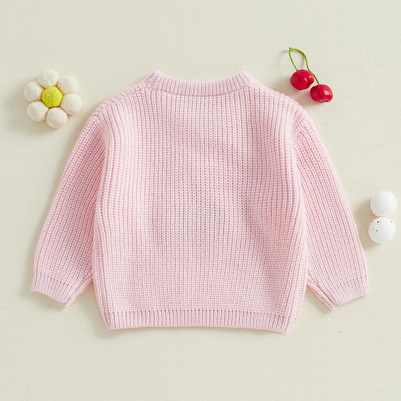 Cherry Embroidery Knit Sweater