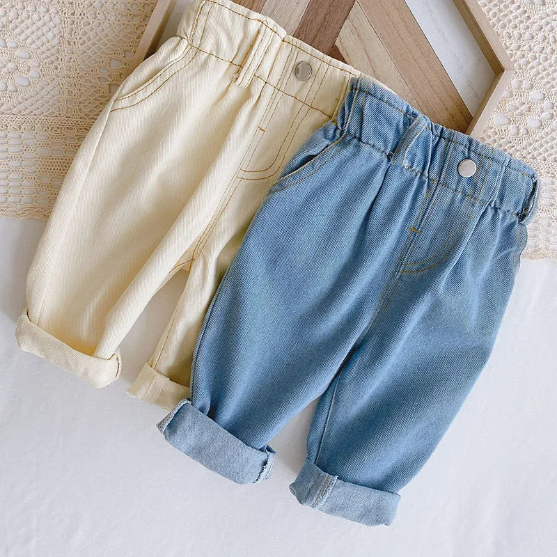 Solid Kids Boys Straight Pants - PAMU8
