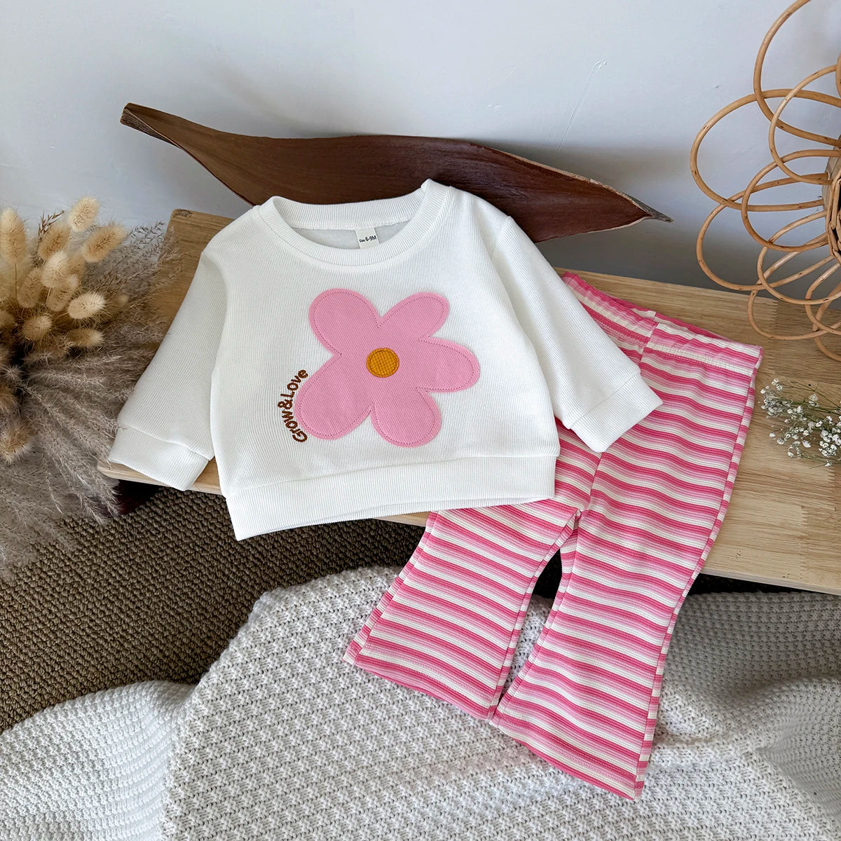 White Patchwork Top Pants