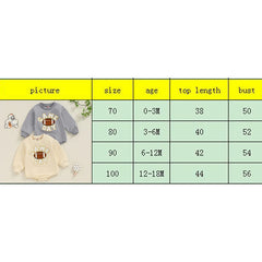 Baby Football Embroidery Bodysuit, Long-Sleeve Fall Romper