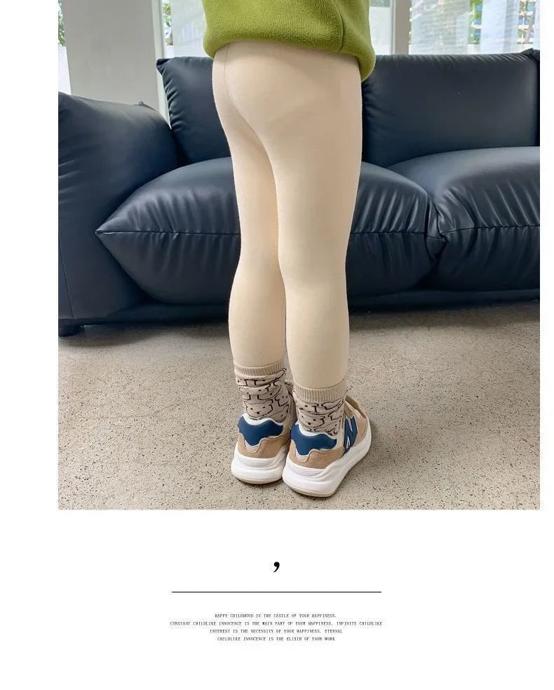 Girls Winter Fleece Warm Leggings