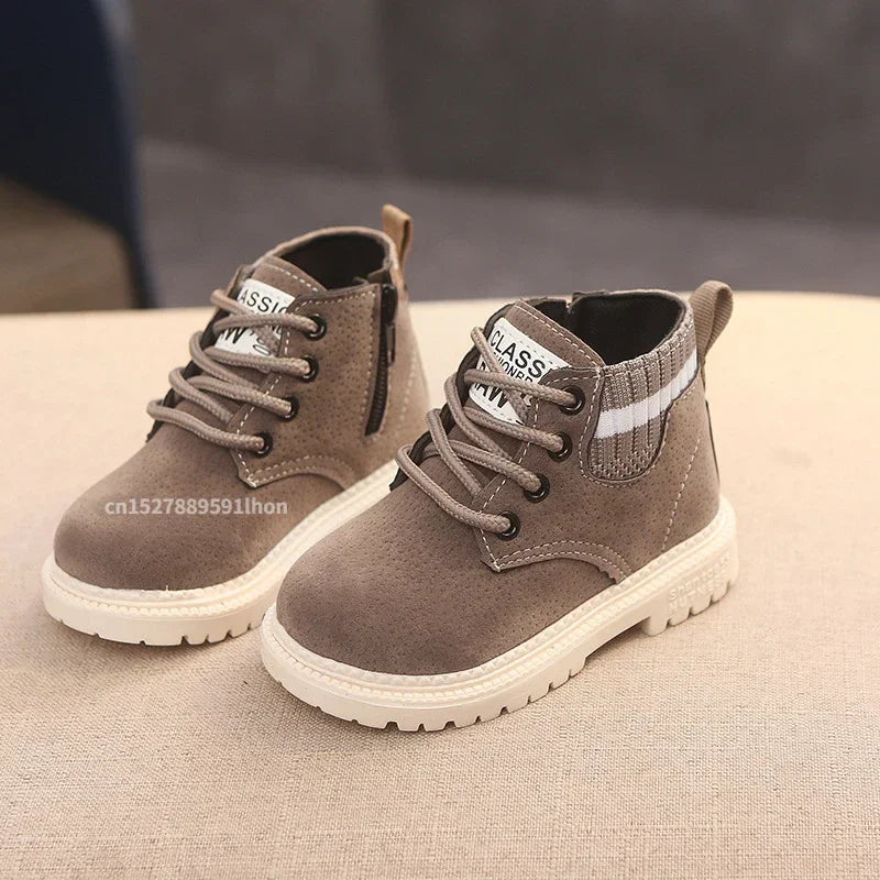 2 Style Plush Kids Winter Boots