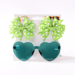 Dot Hairpins & Heart glasses