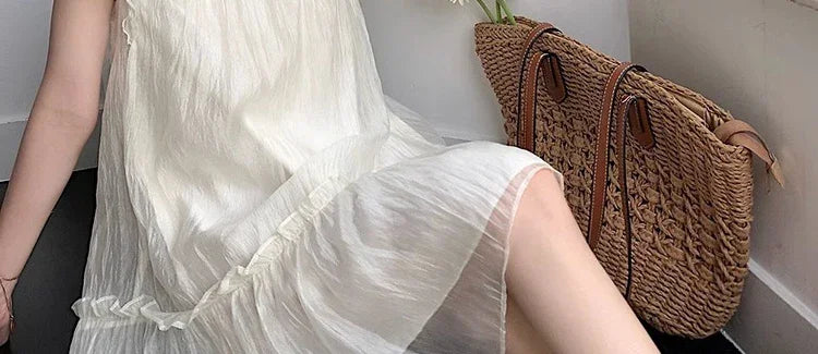 Necklace Petal Sleeve Maternity Dress