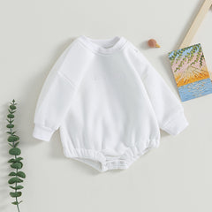Baby Boys' Letter Embroidery Bodysuit, Fall Sweatshirt