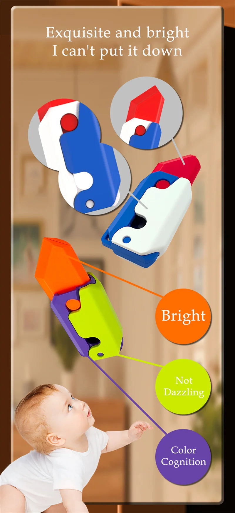Gravity Knife Gun Fidget Toys