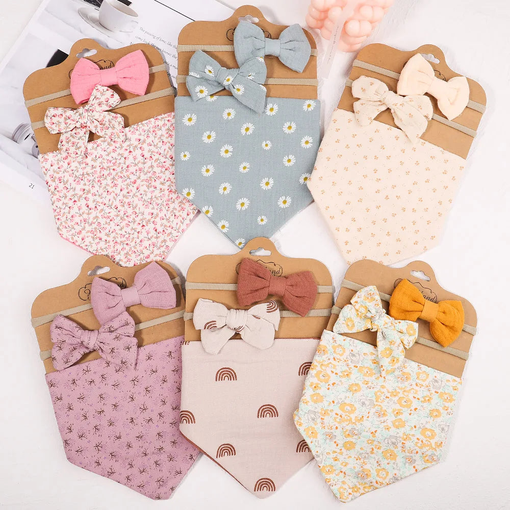3Pcs BabyBibs with Bow