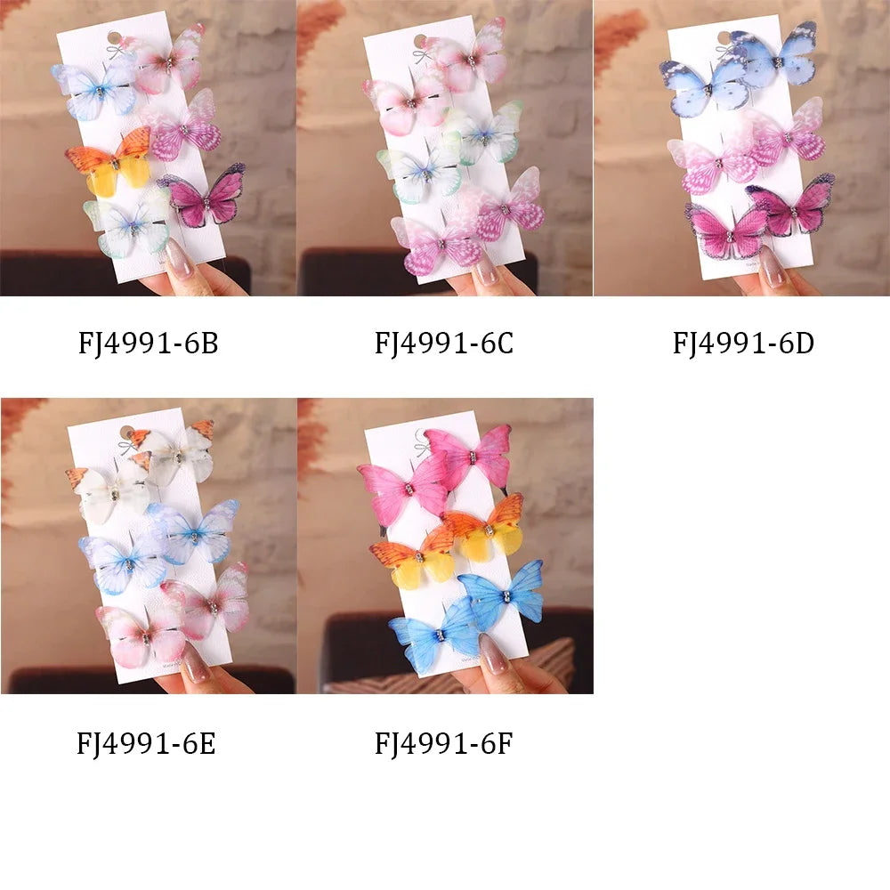 6Pcs Butterfly Hairpins