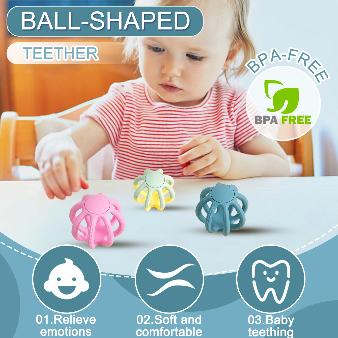 Kids Finger Press Teething Toys