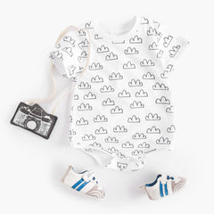 Baby Short-Sleeve Bodysuit, Summer Unisex Romper