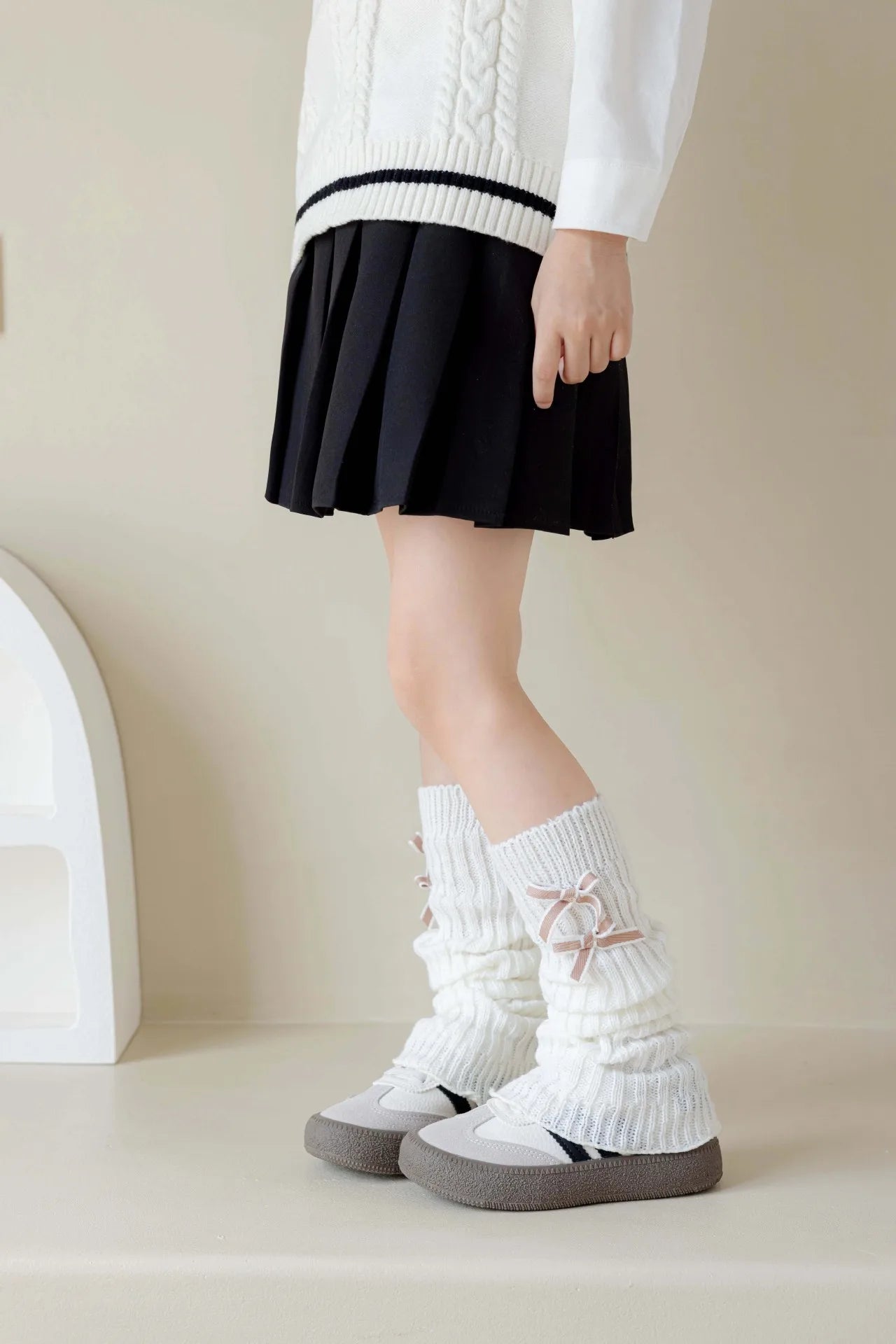 Soft Cotton Leg Warmers Knee Socks - PAMU8