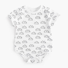 Baby Short-Sleeve Bodysuit, Summer Unisex Romper