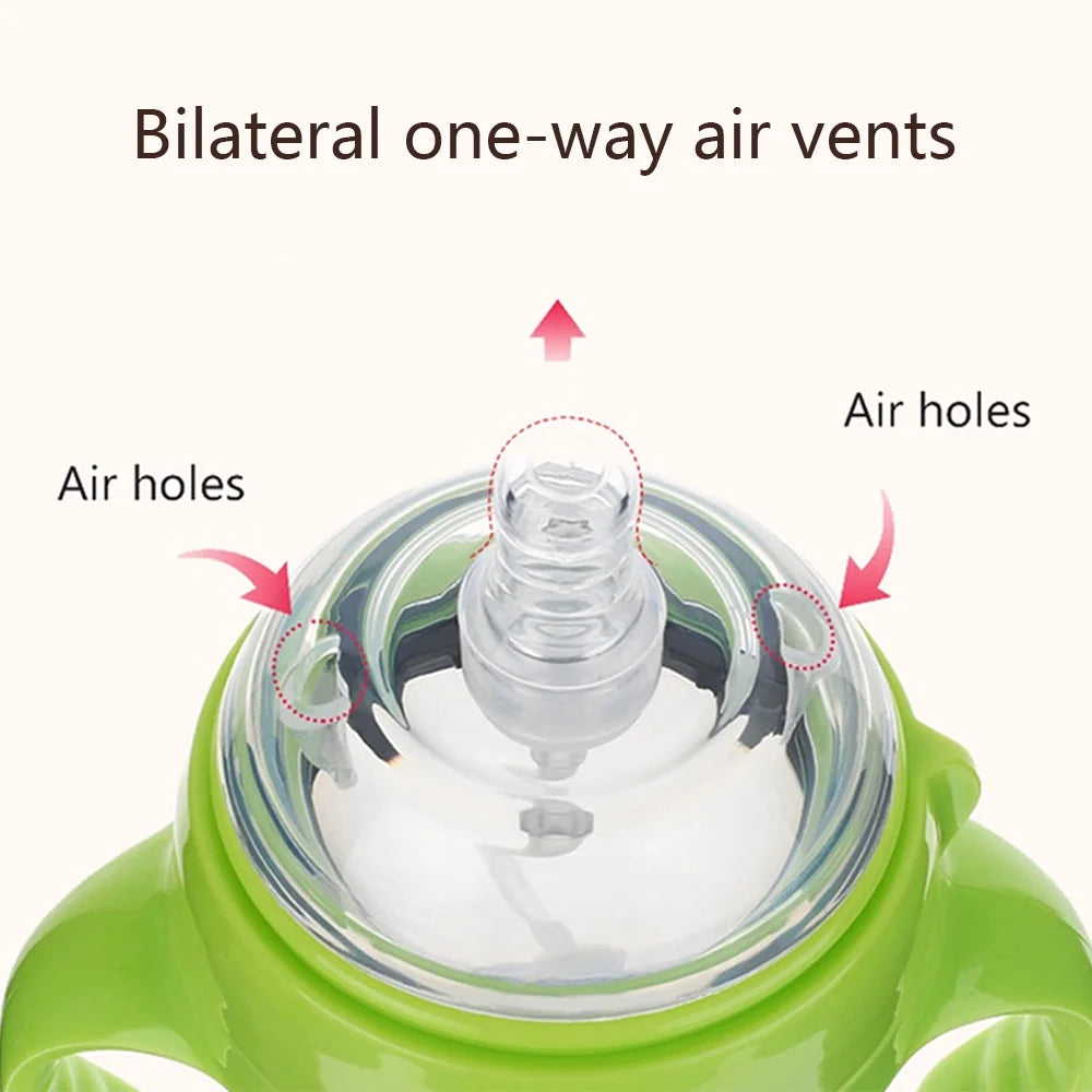 Baby Bottle with Silicone Handle