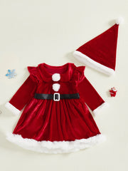 Santa Velvet Romper Outfit